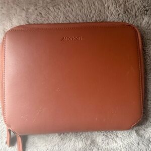 Monos Metro Folio Kit Travel Wallet Organizer Quick Snap Brown